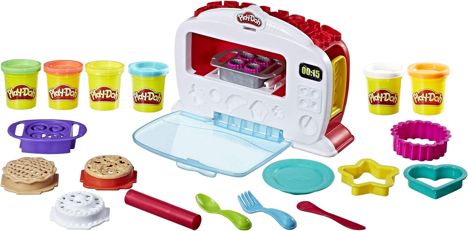 Play-Doh Kitchen Creations Magical Oven Play Food Set for Kids 3 Years and Up with Lights, Sounds, and 6 Colors