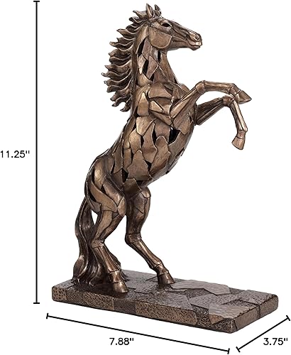 Miniatura 7 de Veronese Design 11 14 final frío del bronce del molde de la escultura de la resina de la iluminación del caballo que cría