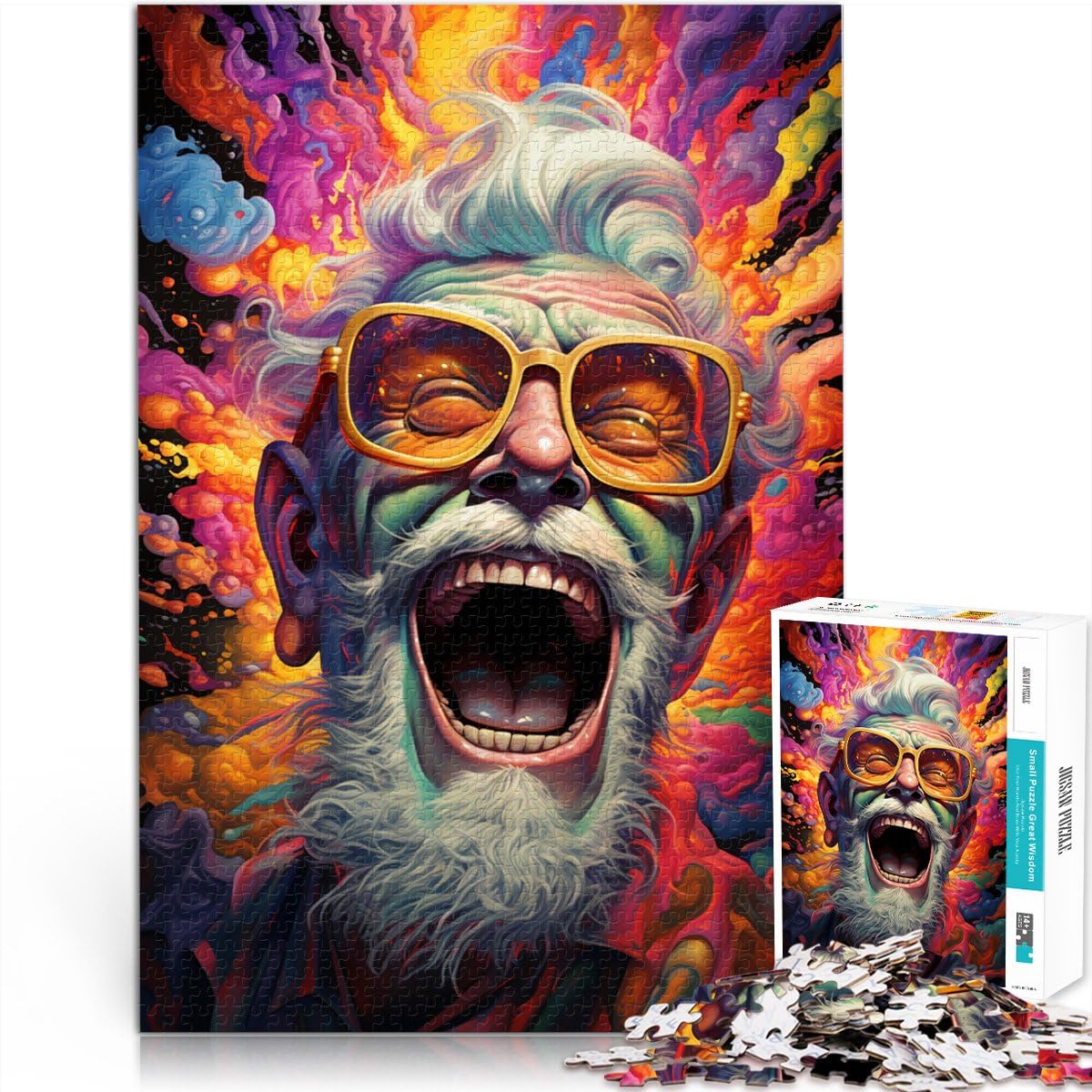 Puzzle per Adulti 2000 pezzi Vecchio Uomo Felice Gioco di Puzzle Stimolante Fantastici Regali e Giocattoli 27,56 "x 39,37" per Adolescenti da 14 Anni