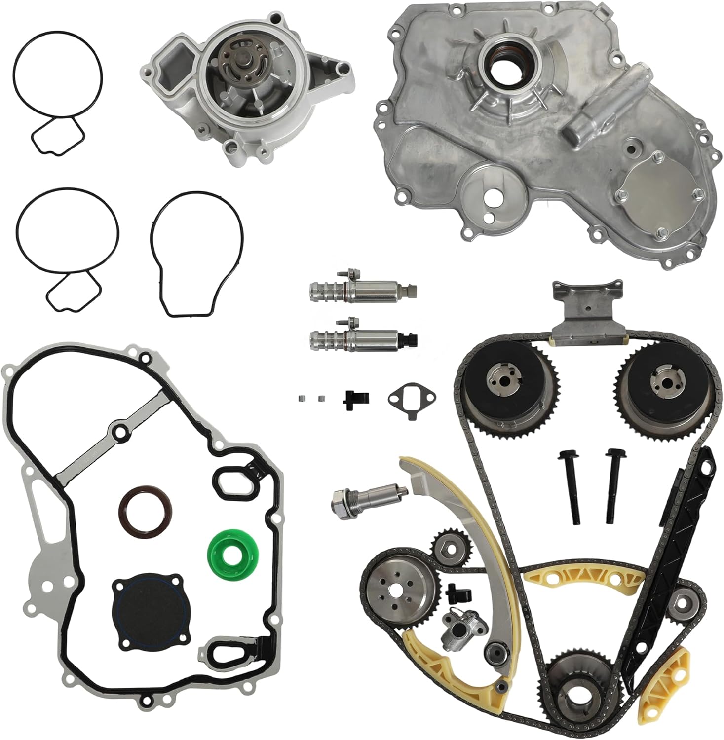 9-4201S 2.4 Ecotec Timing Chain Kit with Water Pump & Oil Pump Fit for Chevy Equinox Malibu Buick Lacrosse Regal Verano GMC Terrain 2.4L 2009-2017 Replace#9-4201 1334083 M349