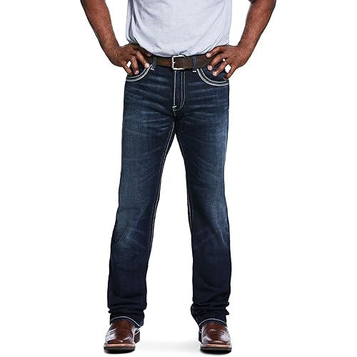 ARIAT Men's M5 Slim Stretch Coltrane Stackable Straight Leg Jean