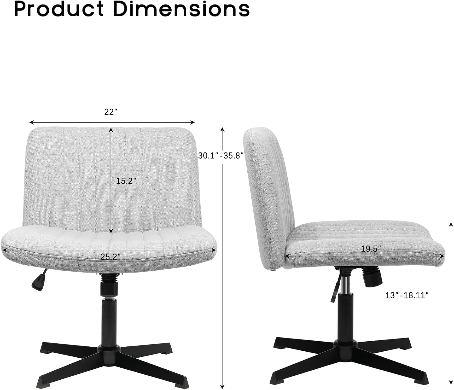 height adjustable chair no wheels