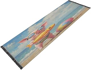 Oil Painting Pig Rug 24"x72" Area Rugs for Bedroom Non Slip Hallway Runner Rug Washable Entryway Doormatv for Home Room Decor