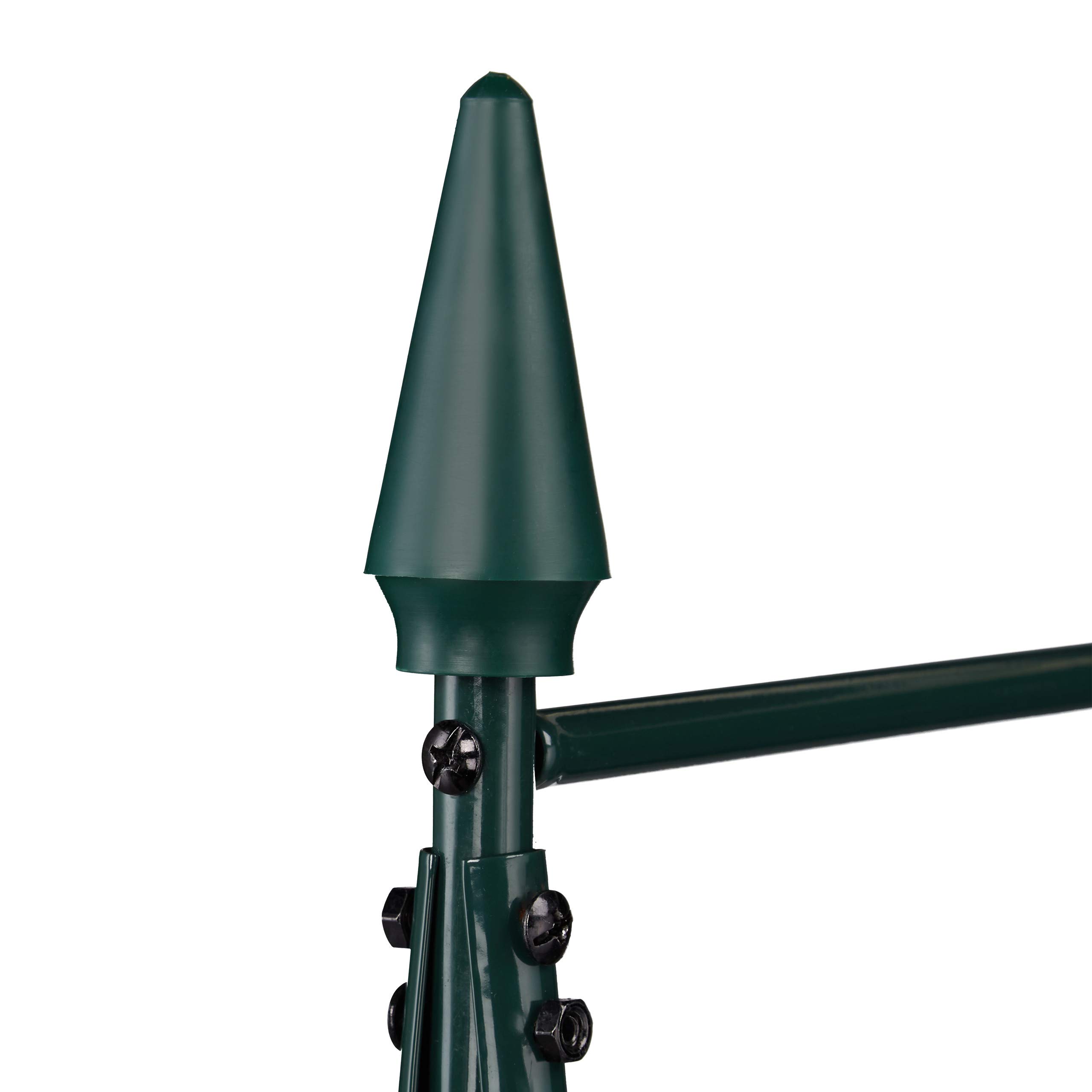 Relaxdays, vert foncé Arcade de rosiers en métal, Arche pour plantes grimpantes, pointes, H x L X P: 270 x 144 x 60 cm