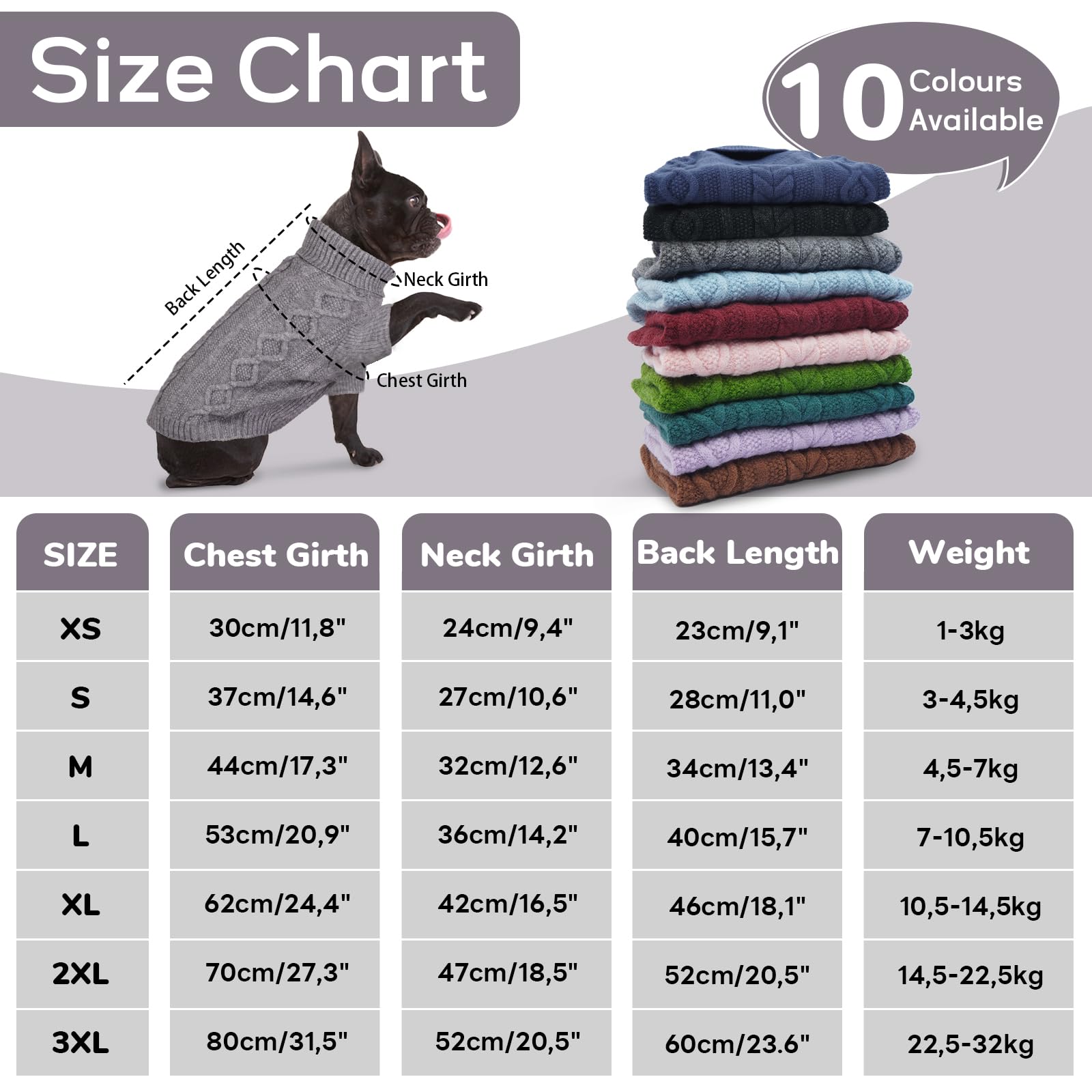 Sweter dla małych psów – prosty i elegancki, ciepły sweter dla psa z otworem na uprząż, piękny sweter dla psa z nogami, sweter dla psów Chihuahua (szary, XS)