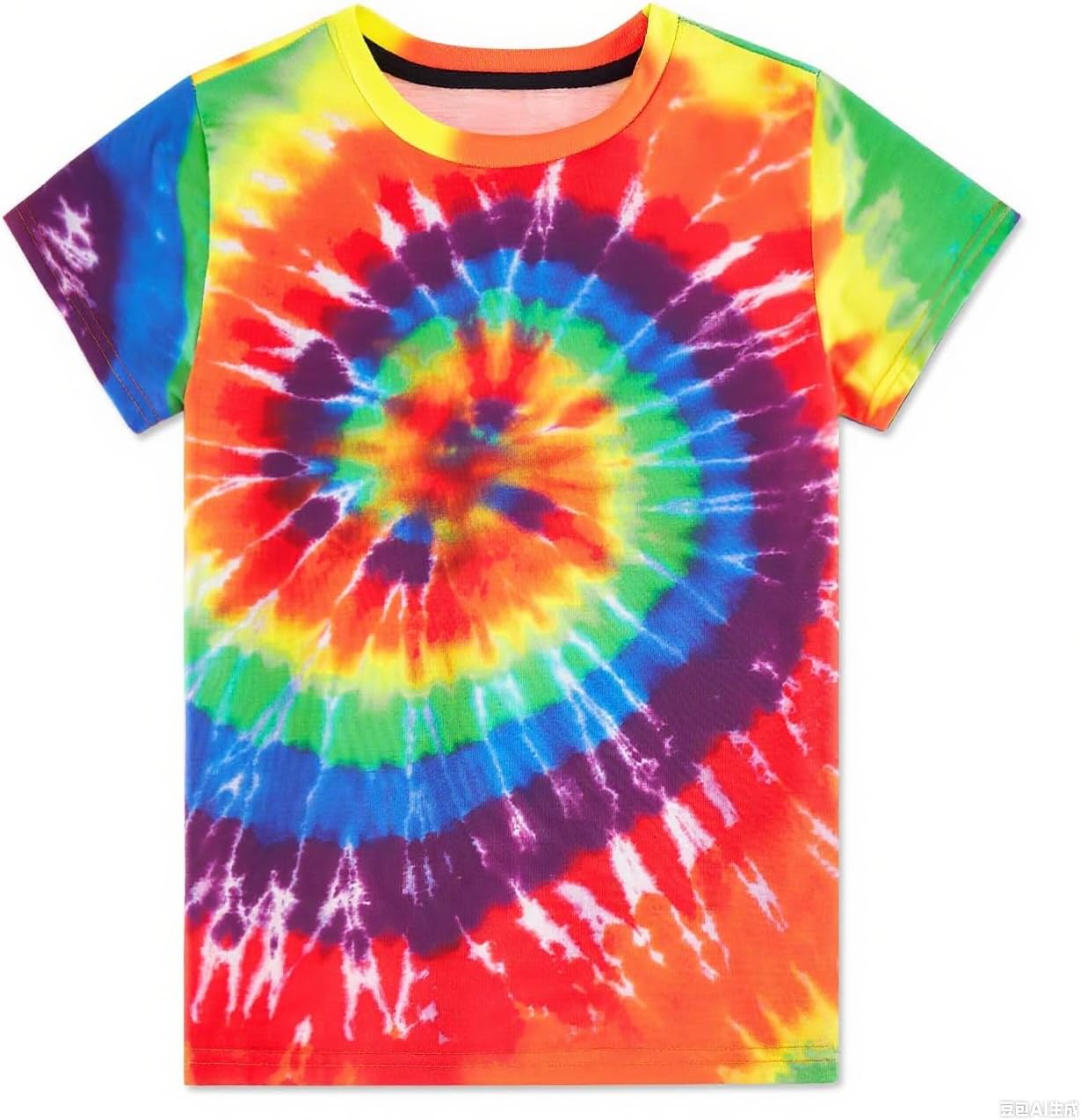 Boys Tie Dye Shirt Size 4-14 Kids Girl Tie Dye Shirts Short Sleeve Hippie Tshirt