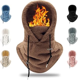Gorra Termico Invierno Pasamontañas Forro Polar Prueba de Vient Caliente Capucha Bufanda para Esquí Ciclismo
