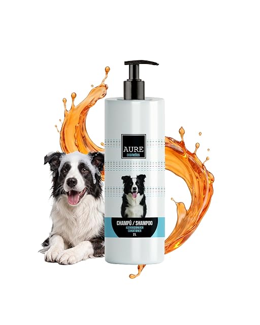 AURE - Champú Acondicionador para Perros y Gatos 2 L. Champu Perro 2 en 1 con Provitamina E, pH Neutro…