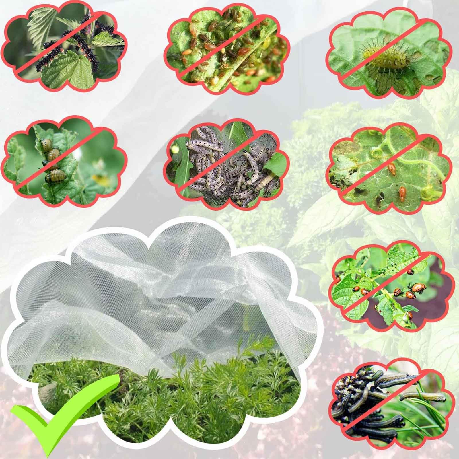 Rete Anti Insetti,Rete Anti Insetti per Orto,Rete di Protezione dagli Insetti,Rete Anti Uccelli,Rete di Protezione delle Piante,Reti Protettive da Giardino,Colture e Serre(40 mesh,2m*40m)