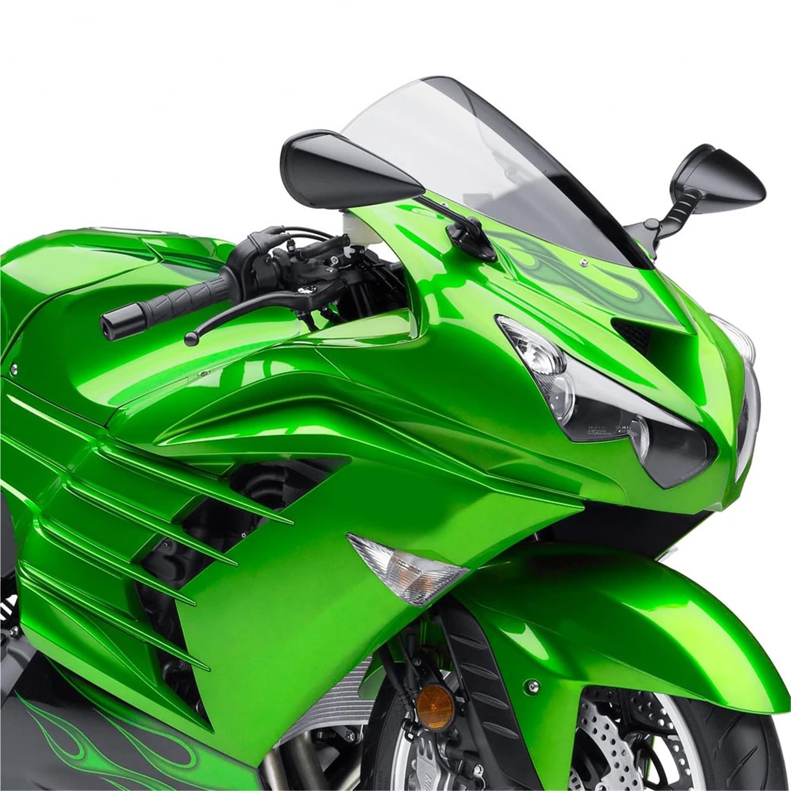 Szyba motocyklowa przednia do Kawasaki Ninja ZX14R ZZR1400 2006 2007 2008 2009 2010 2011 Double Bubble Szyby motocyklowe