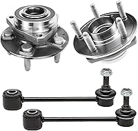 Vista 152 de Detroit Axle - Kit de suspensión de 14 piezas para Jeep Liberty 2006-2007, 2 cubos de rodamiento de ruedas, 2 brazos de control superior, 2 rótulas