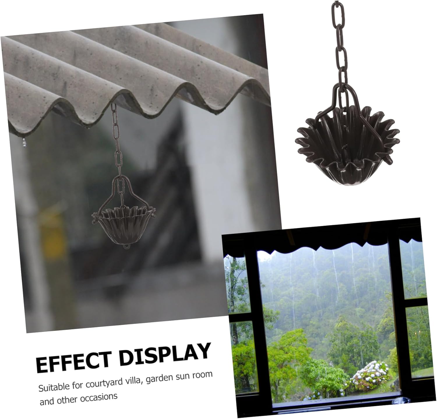 BESPORTBLE 4pcs Rain Chain for Gutters Easy to Install and Stylish Hanging Drainage for Gardens and Porches