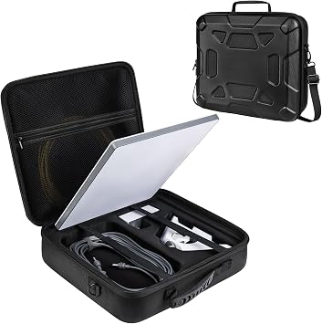 Starlink Mini Case, Waterproof & Shockproof Carry Bag | Lightweight organizer for Starlink Mini Dish, secure lid mesh pocket for cables & accessories, for RV camping beach hiking