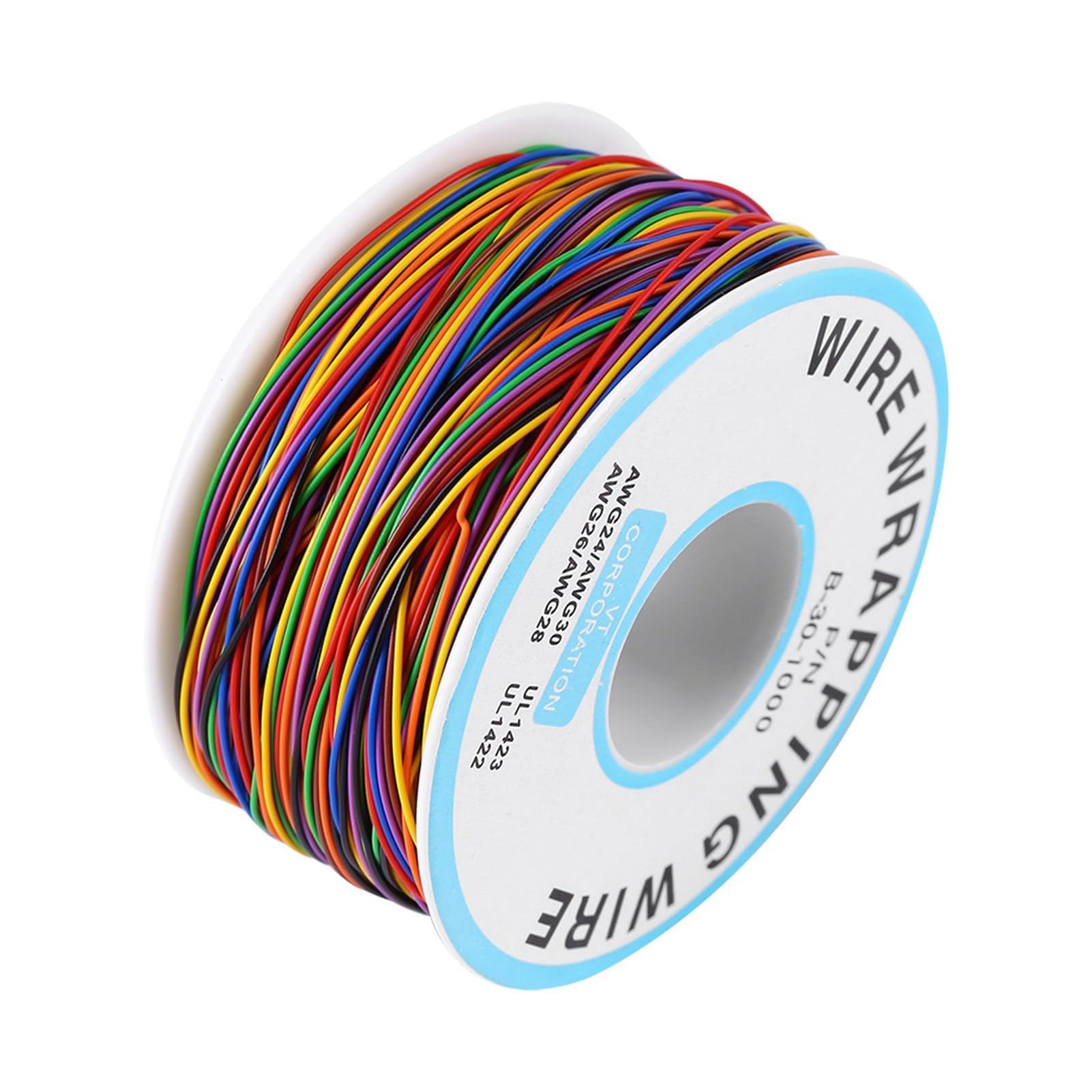 Kolorowy P/N B-30-1000 izolacja kolorowa, miedziany przewód pomiarowy, 30 AWG 8 żył 280 m 300 V