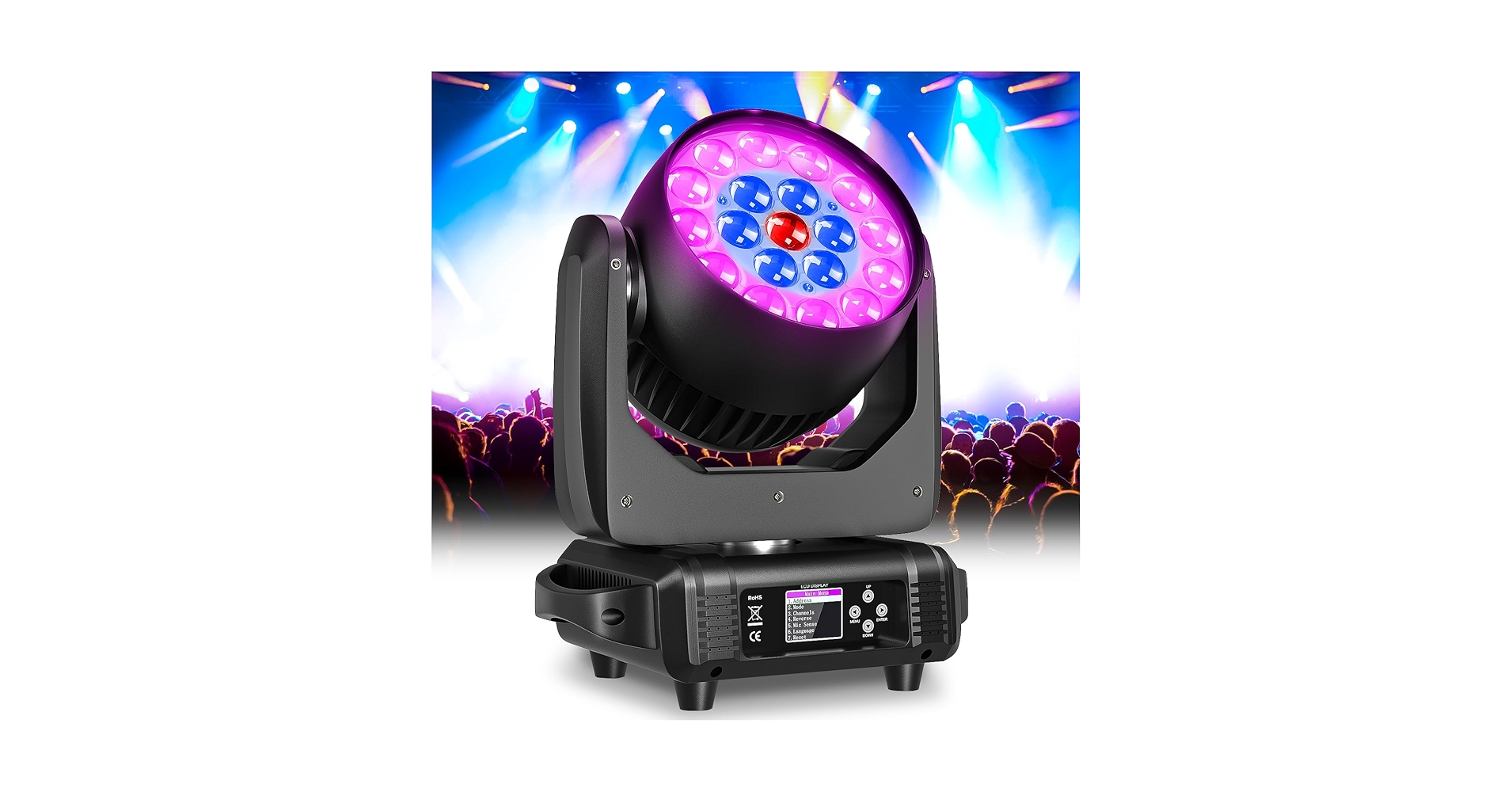 Amazon.com: LED Moving Head Light 19x15W Beam/Wash/Zoom