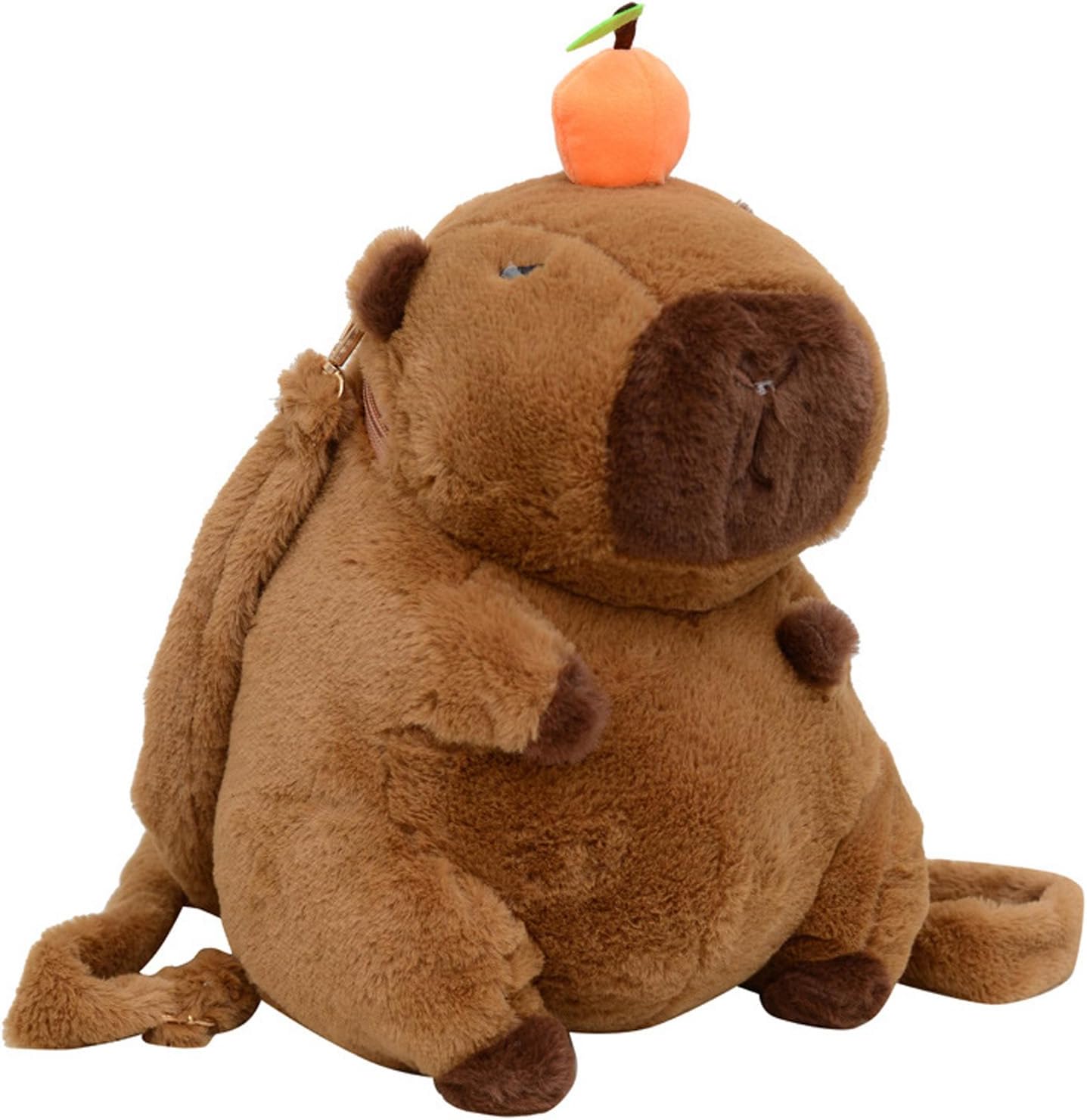 e-super Penguin Laptop Backpack Canvas Shoulder Bag Student School Bag Bookbag Travel Daypack with a Doll