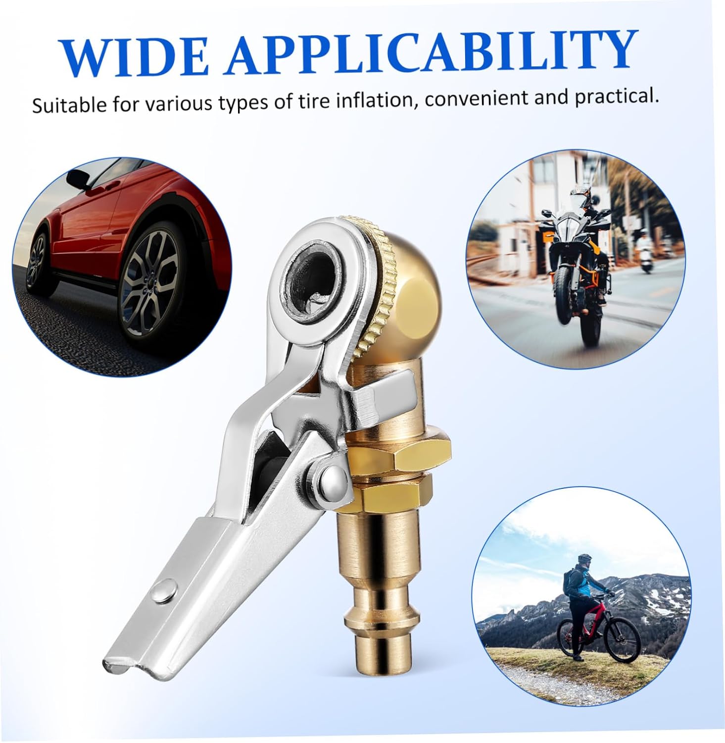 4pcs Air Pump Chuck for Car Tires Quick Connect Air Chuck Tire Inflator Nozzle