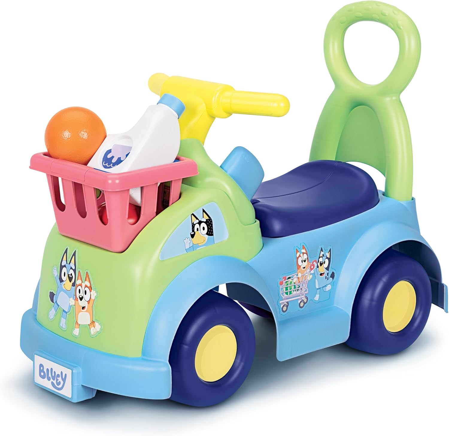 Bluey Shopping Cart Ride On for Baby, Toddler, Kids