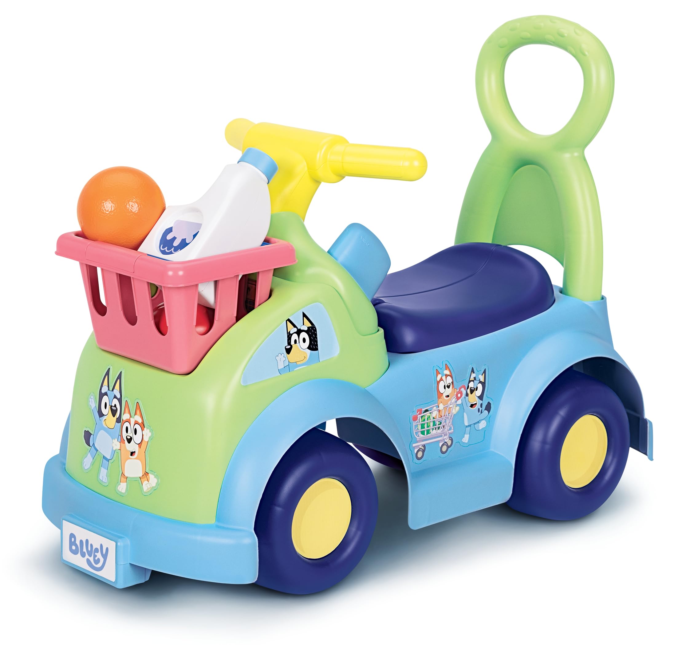 Bluey Shopping Cart Ride On for Baby, Toddler, Kids