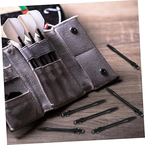 Vista 14 de Kisangel 24 Uds Dardos de metal Dardos de Dardos de aluminio Eje de dardo de metal 2ba Tallos de dardos de colores Aleación de aluminio Negro Dardos