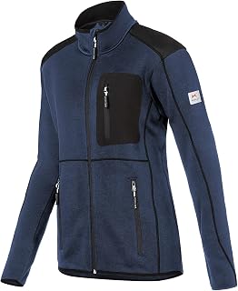 KÜBLER Workwear | Arbeitsstrickjacke Damen | dunkelblau/schwarz | Größe S
