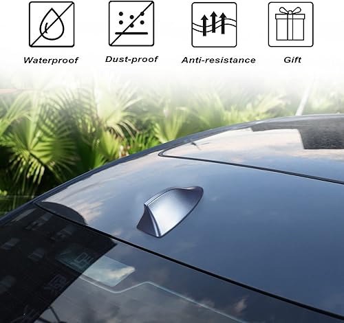 Miniatura 7 de TOMALL Cubierta de antena de aleta de tiburón para automóvil, universal, impermeable, base de radio de automóvil, accesorios de repuesto para