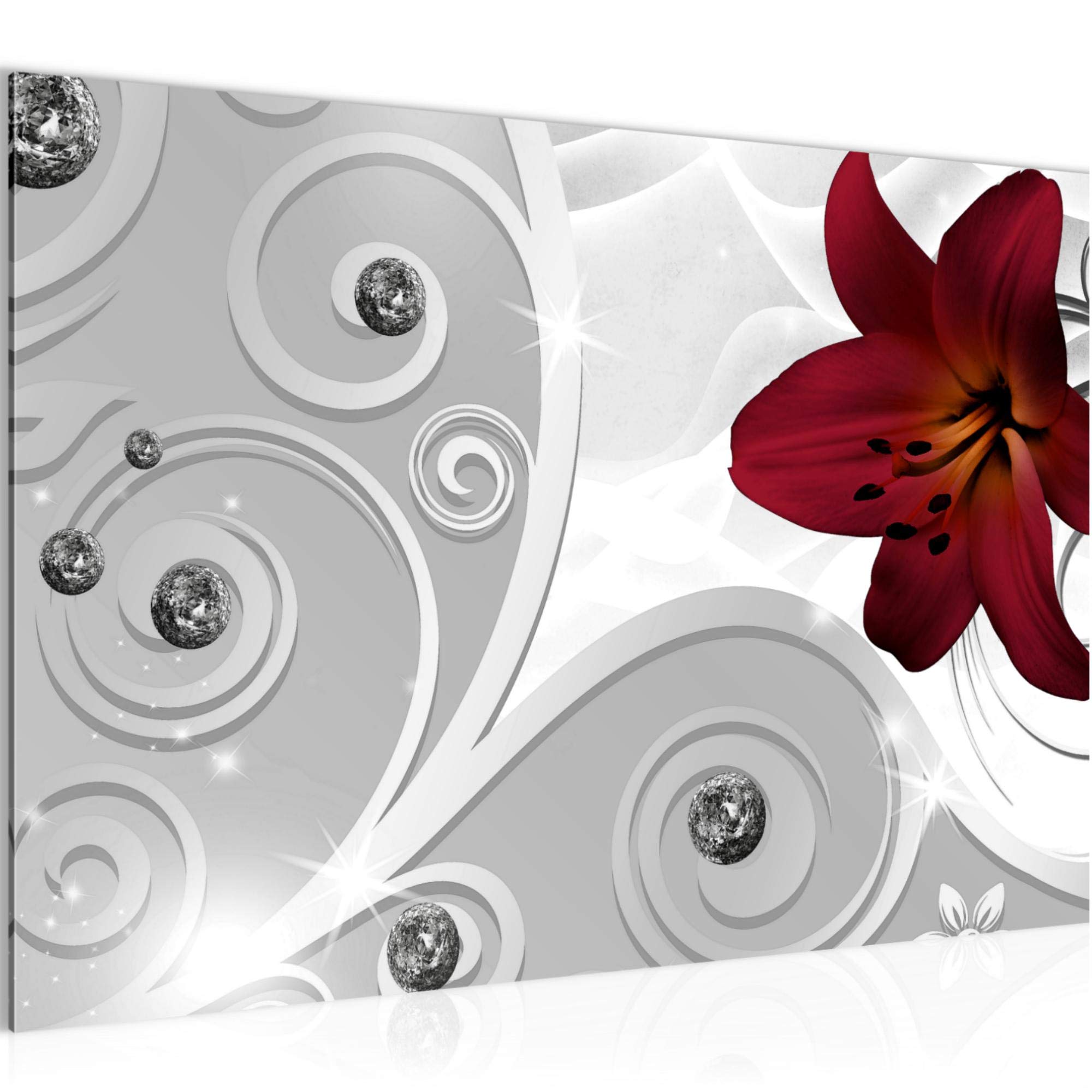 Runa Art Stampa Su Tela Lily, 60x40 Cm, XXL: Quadro Floreale Moderno Pronto Da Appendere