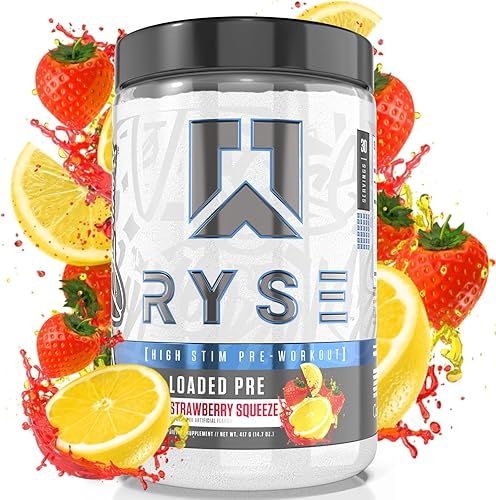 Ryse Loaded - Suplemento en polvo para antes del entrenamiento para hombres y mujeres  Bombas, energía, enfoque  Beta alanina + citrulina  390 mg de