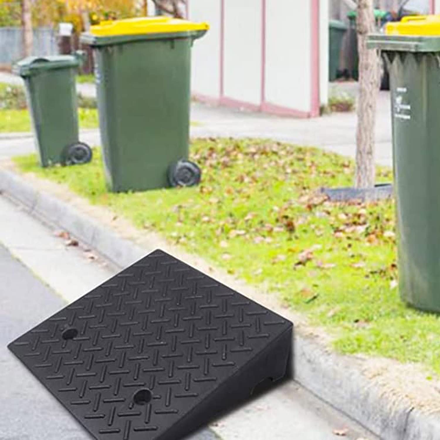 Rampa para silla de ruedas, rampa de umbral de goma de alto rendimiento, antideslizante, resistente al desgaste, rampa para discapacidad para entrada de coche, rampa para patinete, robusta