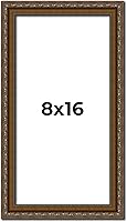 Vista 251 de Marco de fotos completo de madera dorada envejecida de 16 x 20 pulgadas con plexiglás acrílico UV, parte trasera de tablero de espuma y accesorios