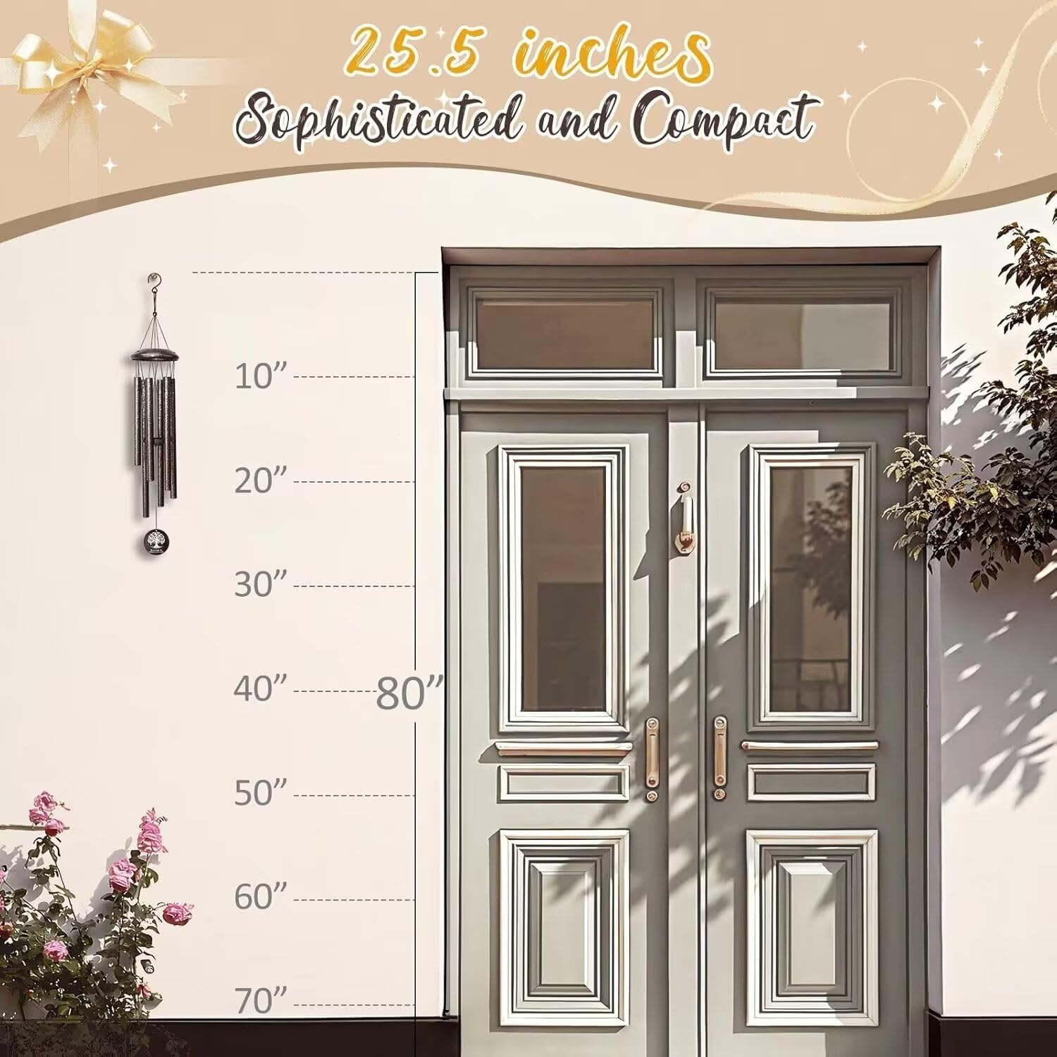 Thank You Gifts for Women Men, 25" Wind Chimes Appreciation Gifts for Employee Teacher, Coworkers, Nurses, Gratitude Thoughtful Gift Ideas for Mother Father Family Friends - Image 7