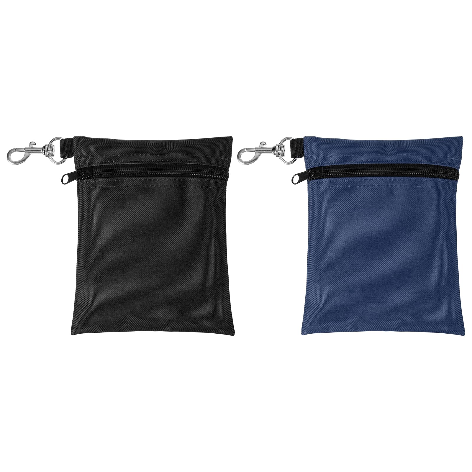 Zipper Golf Ball Bag w/Metal Lobster Claw Clip