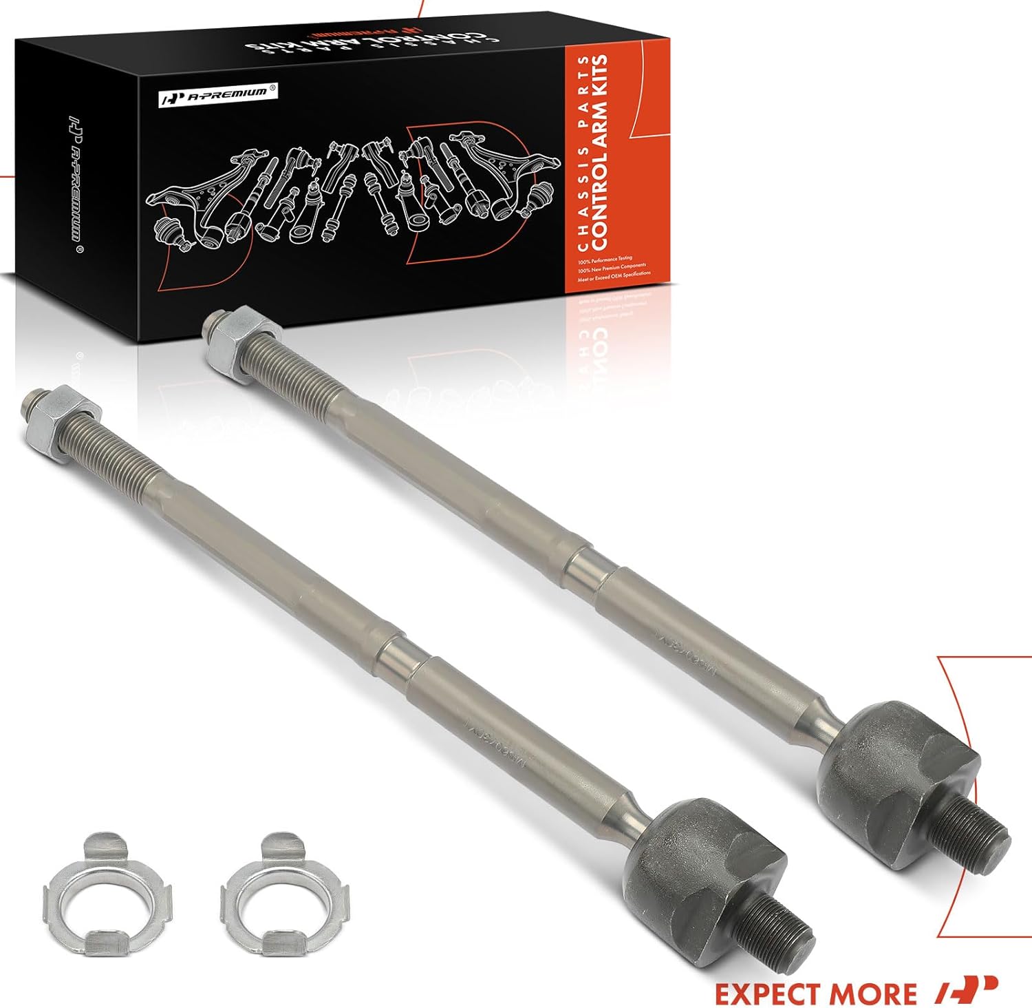 A-Premium 2 x Front Inner Tie Rod Ends Compatible with Acura RDX 2013-2018