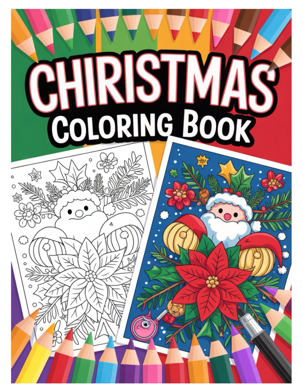 Christmas Coloring Book: 100 Fuzzy Hygge Designs for All Ages: Festive Relaxation and Cozy Coloring Fun with Many Unique Designs
