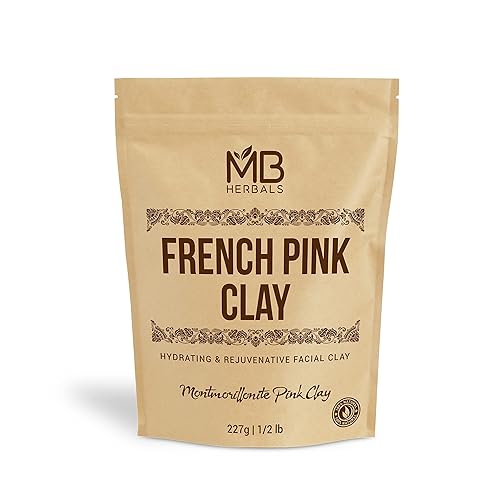 Miniatura 1 de MB Herbals Arcilla rosa francesa de 8 onzas  0.5 libras  Arcilla rosa Montmorrillonita (arcilla rosa francesa)  Arcilla suave e hidratante para