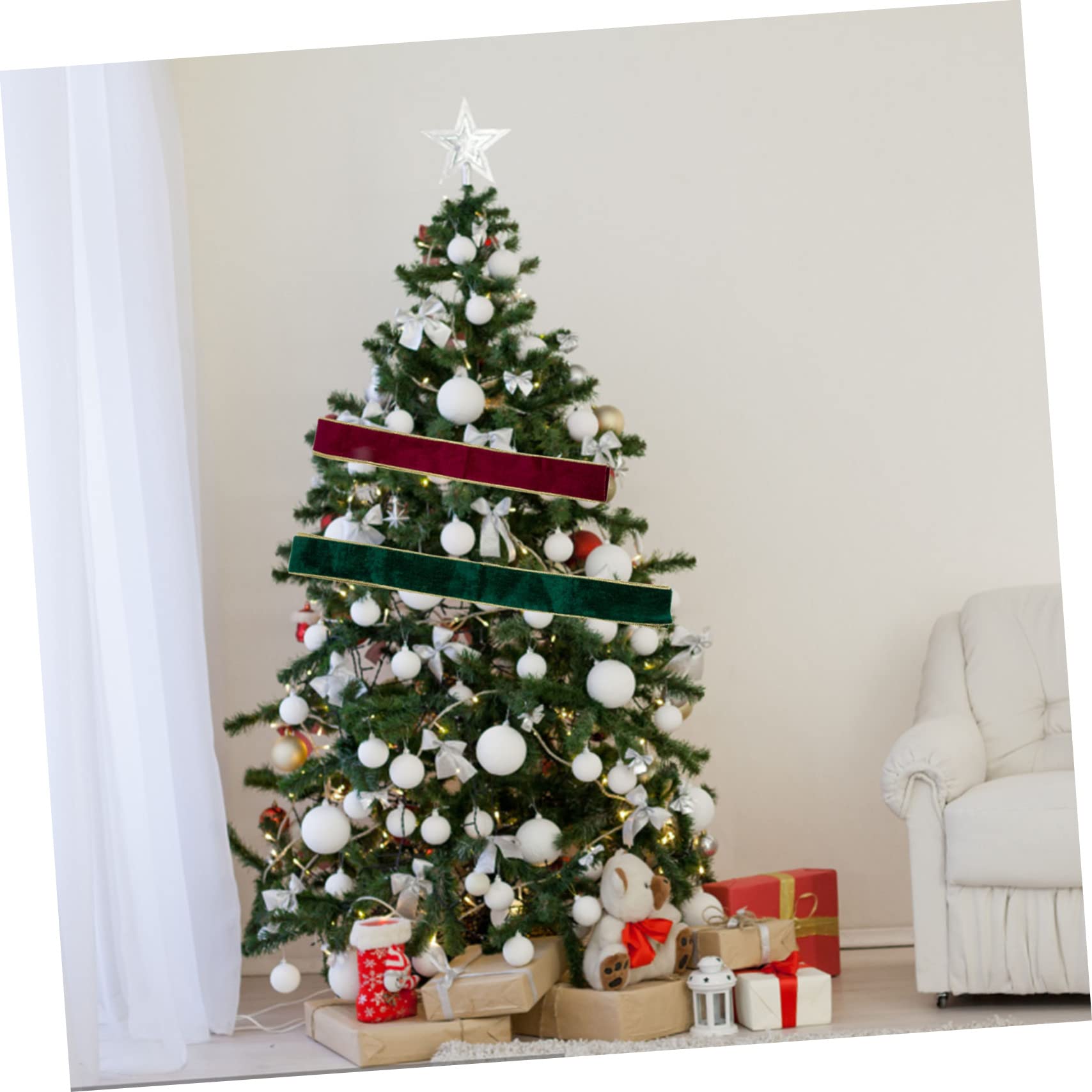 SEWACC 10rollen Neuer Titel Weihnachtsbänder Und Dekorative Und Bastelbänder Für Weihnachtsbaum Geschenkverpackungen Und -projekte