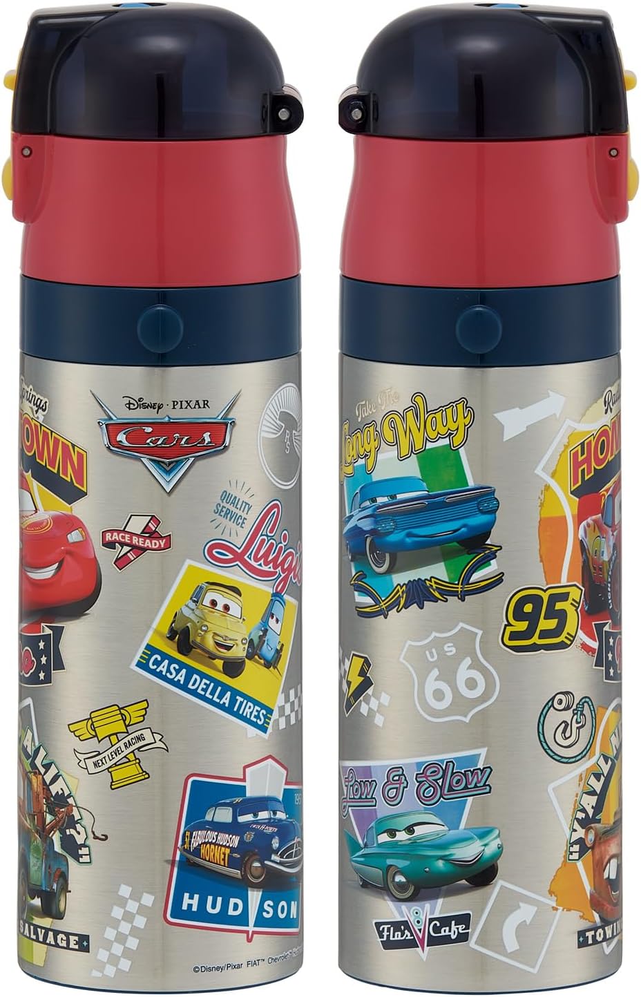 Skater SDC4-A Children's Water Bottle, Direct Drinking, 15.2 fl oz (470 ml), Disney Cars 26, Boys, Cold Insulation, Stainless Steel, Lightweight Type, Sports Bottle, Kids, Water Bottle
