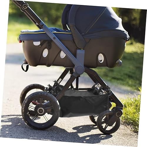 Miniatura 4 de Cesta de almacenamiento inferior para cochecito universal Bolsa de red de almacenamiento para cochecito 35 x 32 x 15 organizador de cochecito para