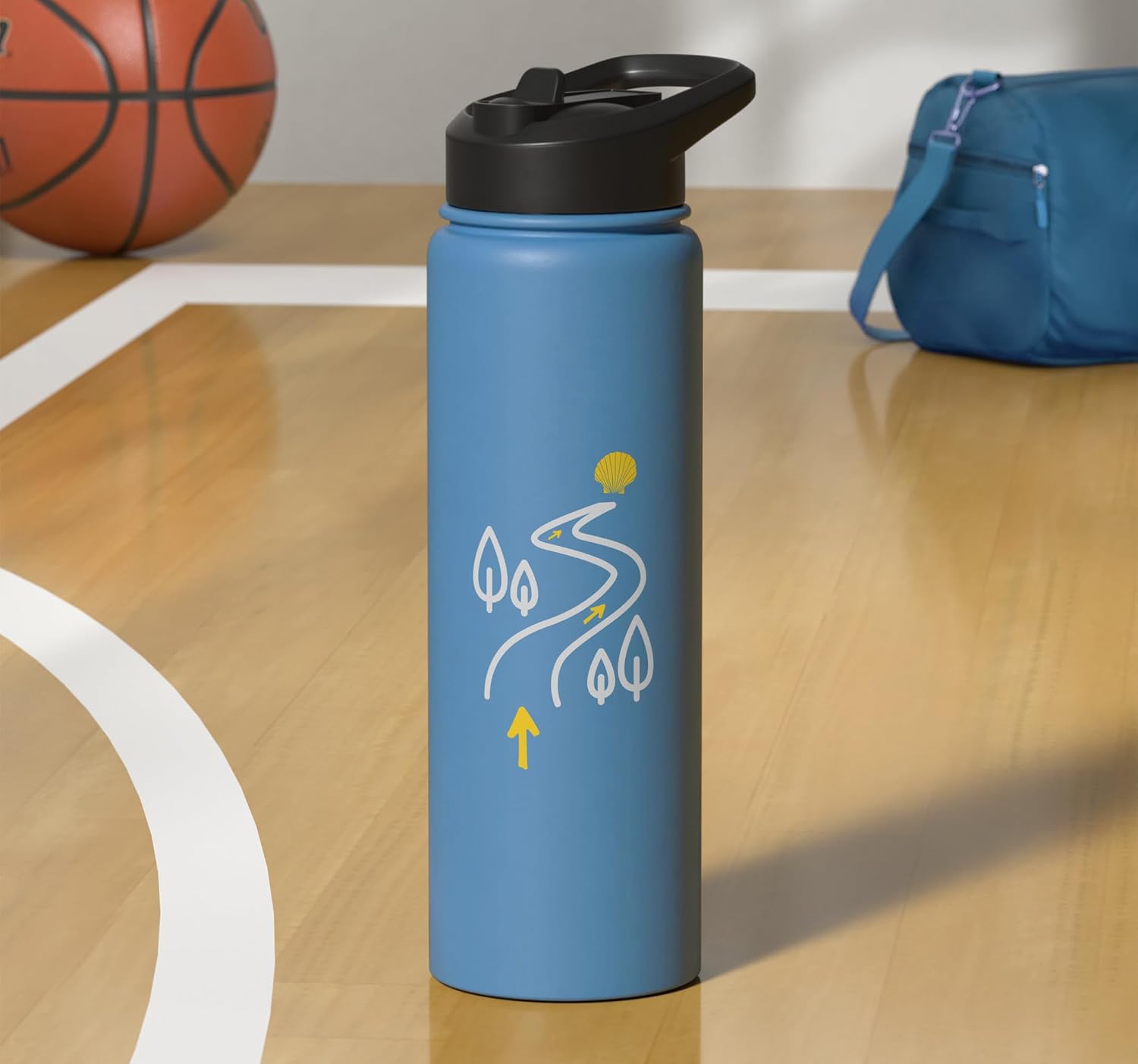 Good Way, Camino de Santiago Vintage Style, Stainless Steel Insulated Water Bottle