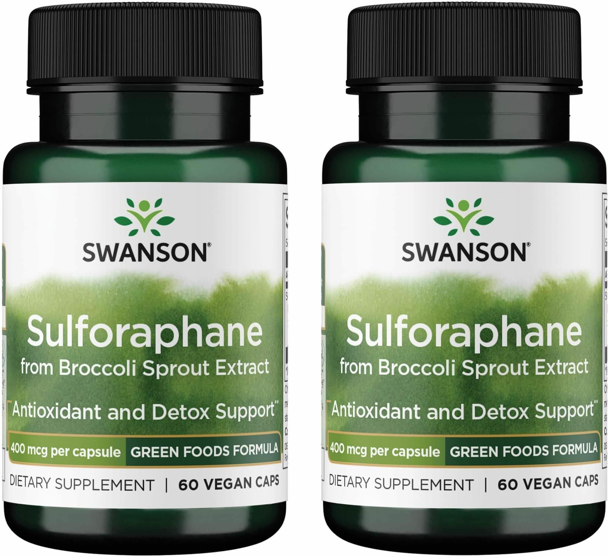 0.4% Sulforaphane Supplement for Liver Support, Broccoli Sprouts | 60 vegan capsules of liver support supplements, 400 mcg broccoli sprouts supplement for adults focused on liver wellness
