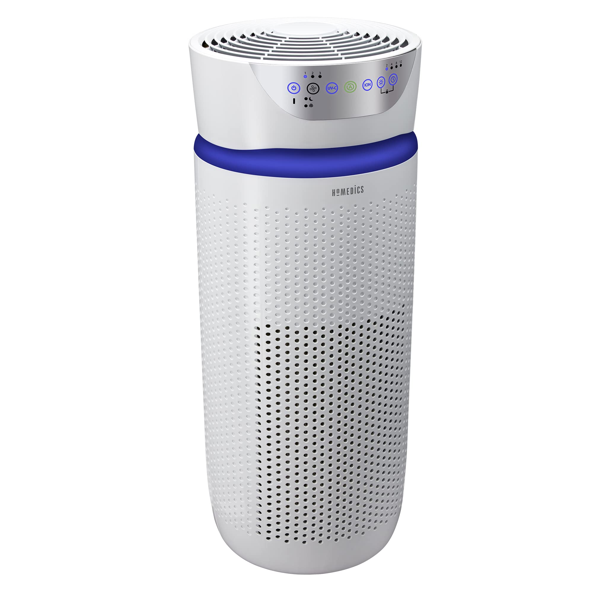 HoMedics 5 w 1 Oczyszczacz Powietrza TotalClean, System filtrowania HEPA i węgla aktywnego z wymianą powietrza, 4.8 razy na godzinę