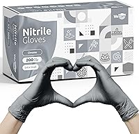 Vista 9 de WECARE Guantes desechables de nitrilo cromados, sin polvo ni látex, no estériles, aptos para alimentos