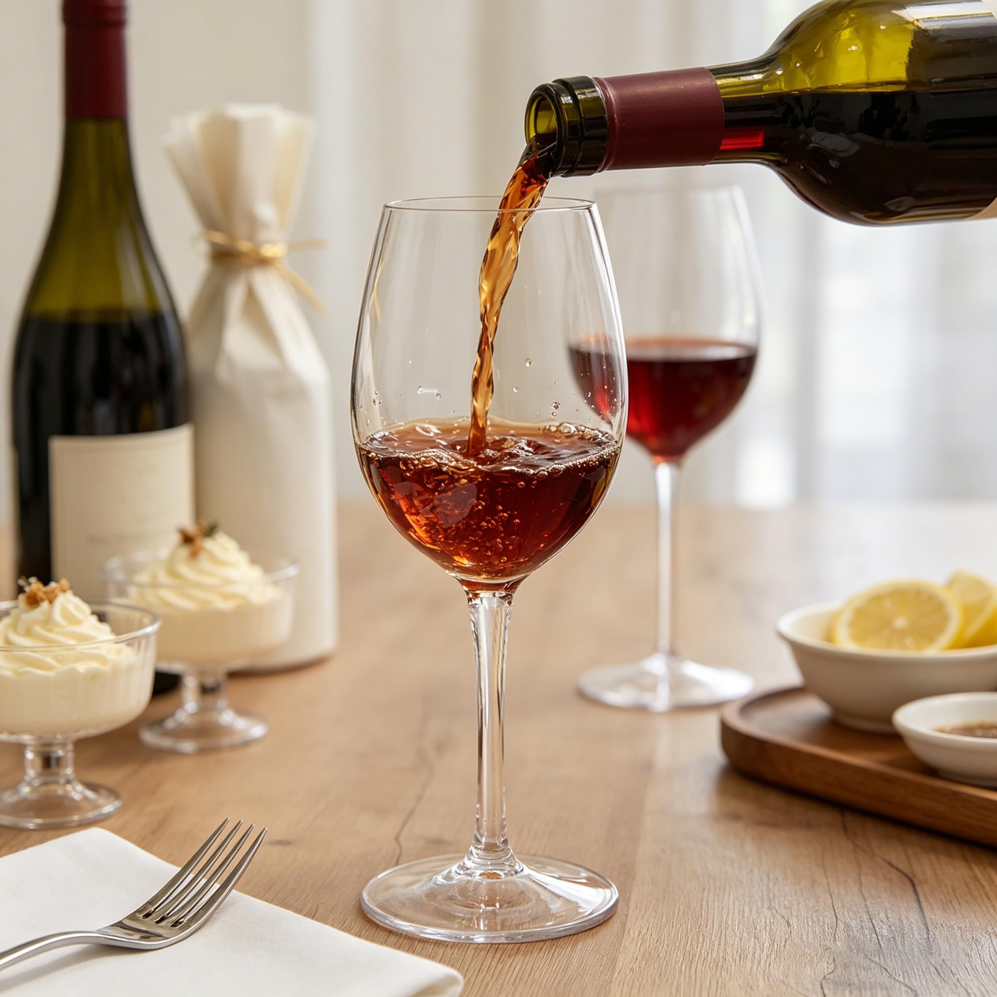 HAHASHOW Copas de Vino Tinto Irrompibles de Plástico Tritan, Juego de 6 Inastillables de 530 ml para Fiestas y Camping