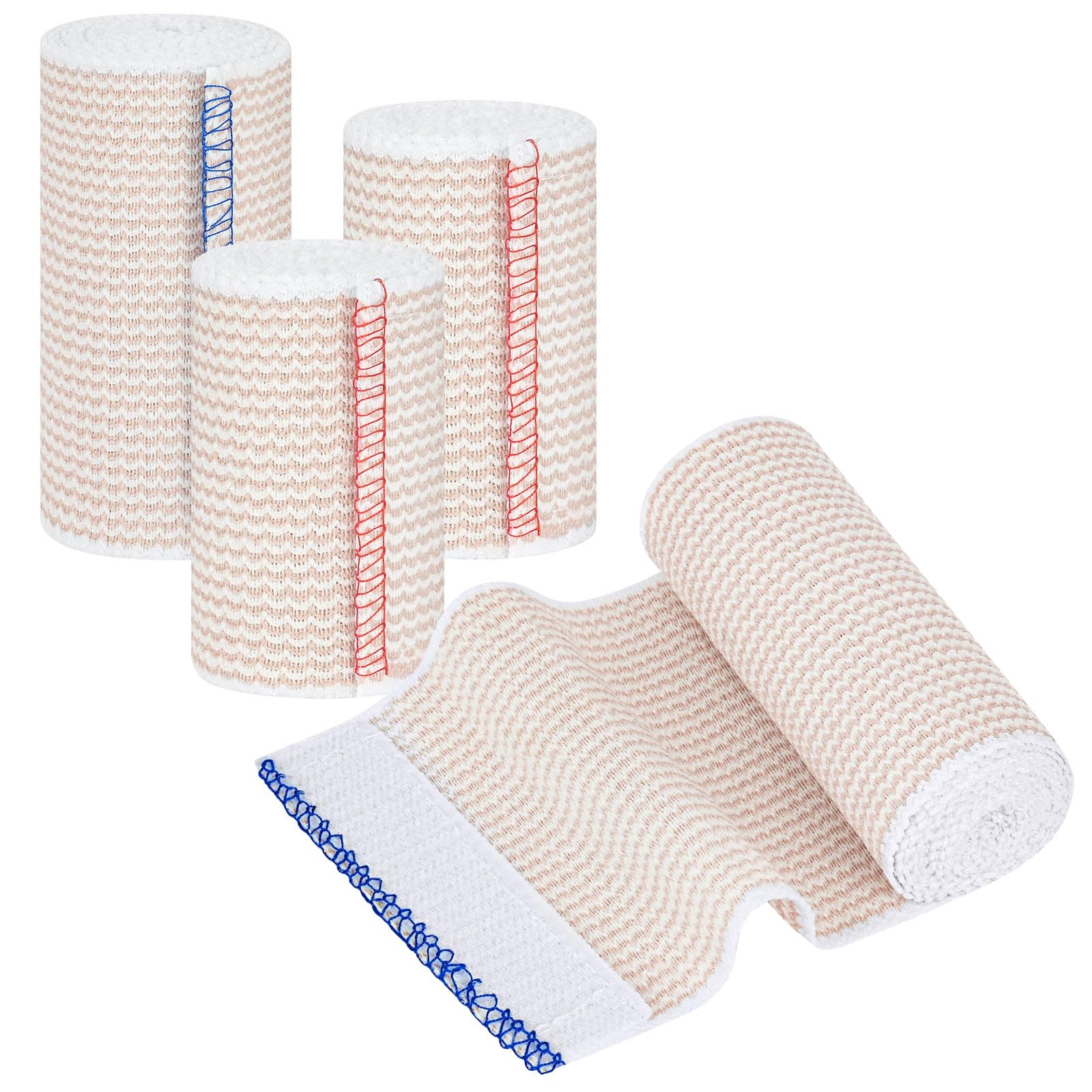 Fefod 8 Stück Elastische Bandage mit 24 Metall Clips