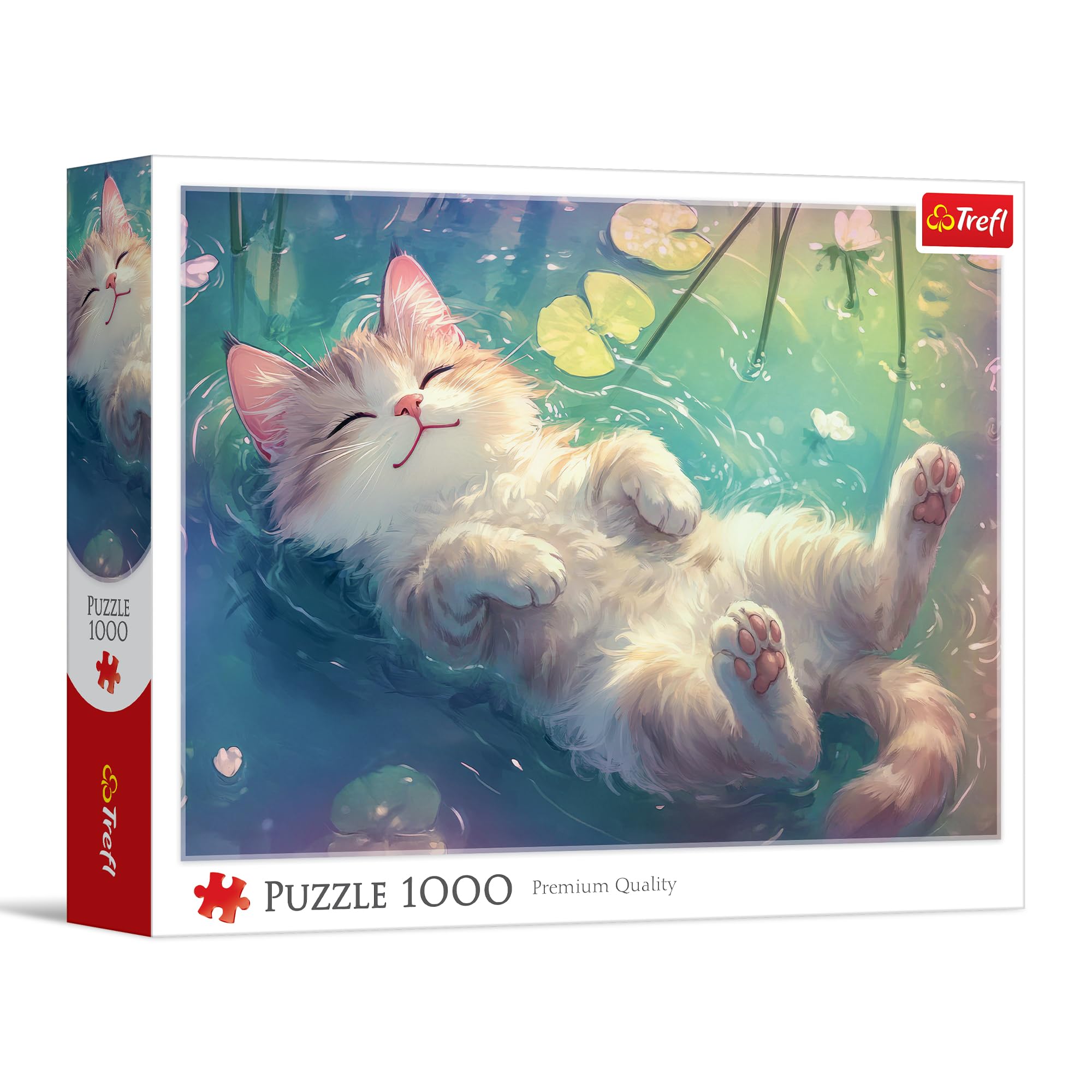 Trefl - Purrfect Relaxation - 1000 Pieces - DIY Jigsaw Puzzle Creative Entertainment Classic Puzzle for Adults and Teens Ages 14+