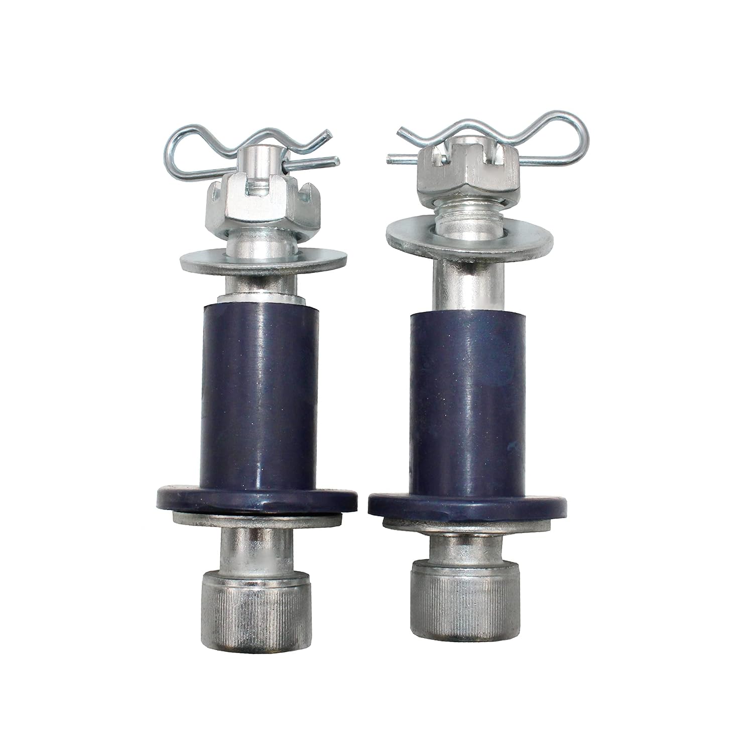 Hood Pivot Bolt Bushing Kit Poly for Peterbilt 357, 377, 378, 379, 388, 389 - Blue - Polyurethane and Steel - Cotter Pin - Hardware Kit - Replaces HM75-64001, M134709K