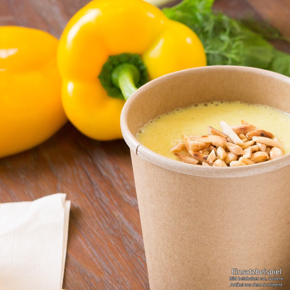 Buy BIOZOYG Organic Food Cups Paper Cups Kraft Cups brown I Compostable