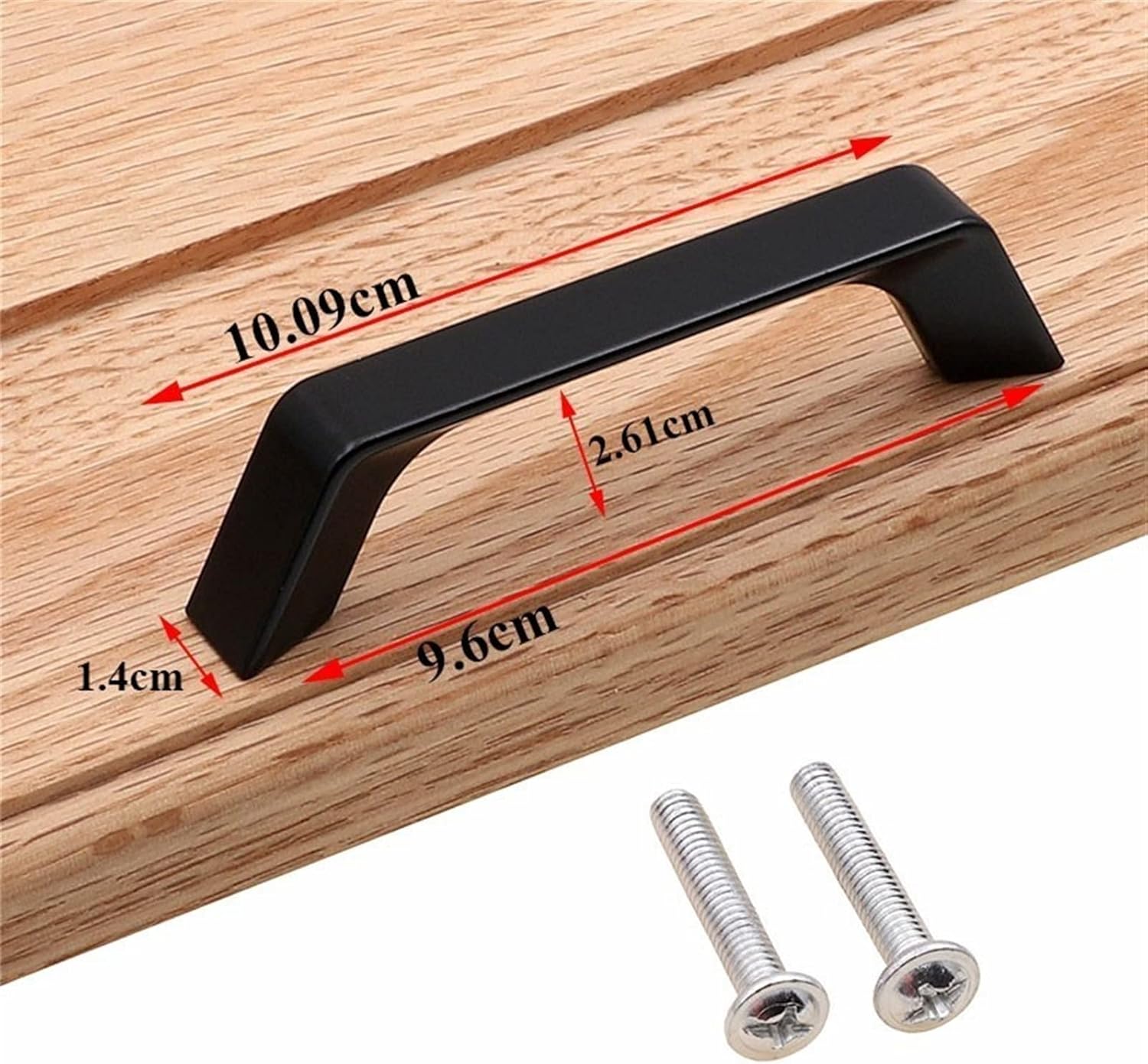 Zinc Alloy Black Cabinet Handle Drawer Pulls Closet Handles Kitchen Barn Door Handles Furniture Knobs 1Pcs