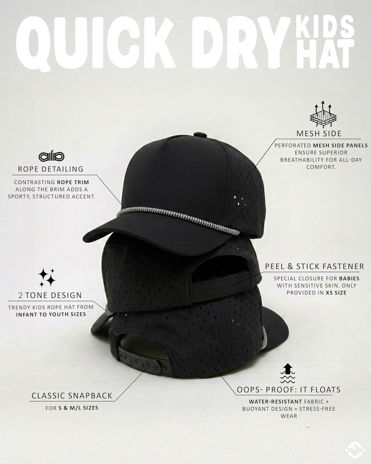 Funky Junque Kids Golf Rope Trucker Hat