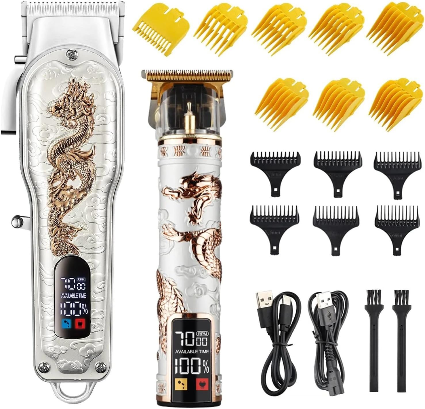 Hair Clipper Electric LCD Hair Trimmer Cordless Shaver Trimmer 0mm Men Barber Hair Cutting Machine for Men Rechargeable USB(2)